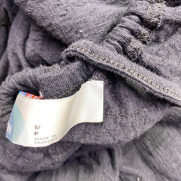 Free People FP Beach Black Open Back Ruffle Mini Dress Sz S Textured Boho Summer - Picture 8 of 9